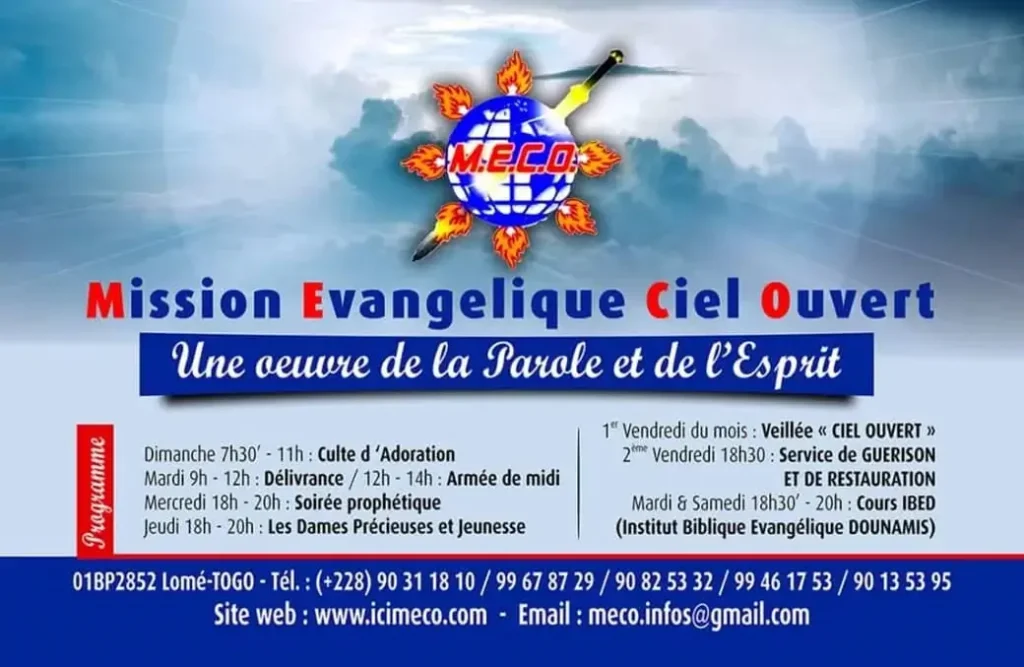 Programmes de la Mission Évangélique Ciel Ouvert, MECO